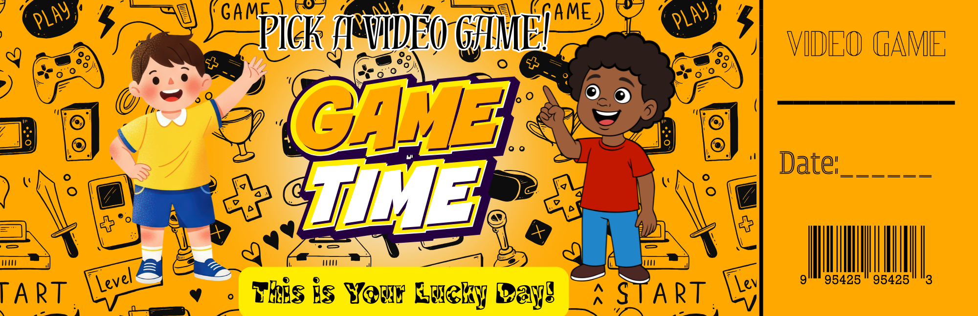 Pick a Video Game Promise Ticket