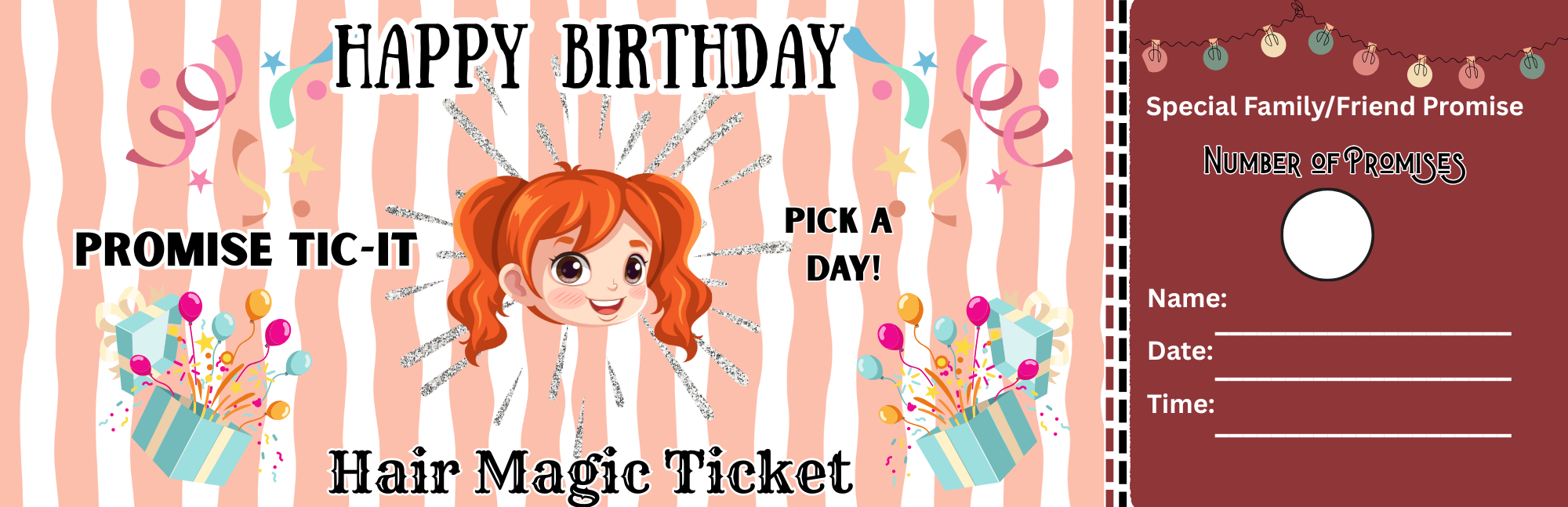 Happy Birthday Hair Magic Promise Ticket 33