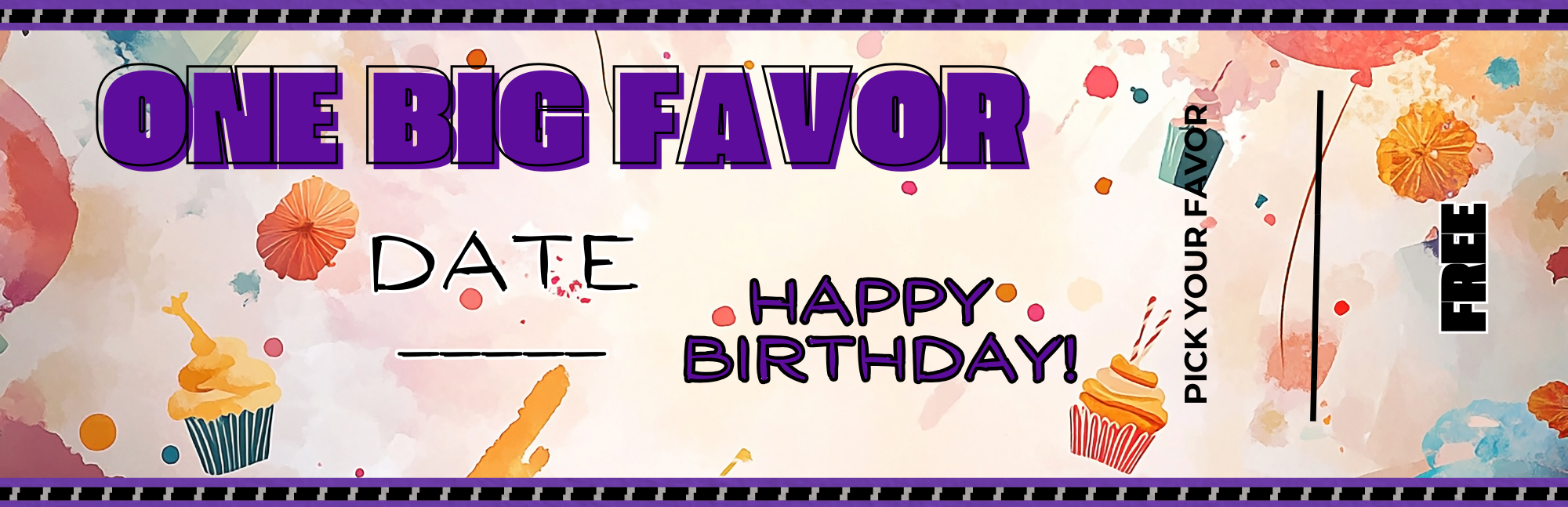 Happy Birthday Favor