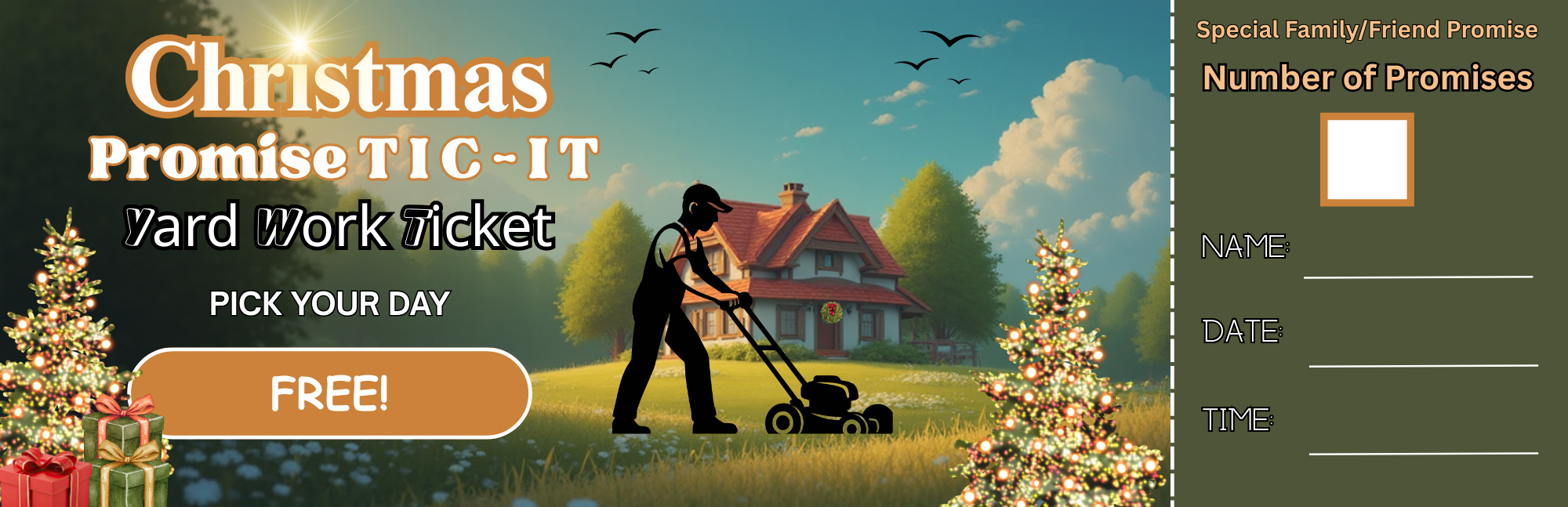 Promise Yard Work Promise Ticket (Tic-It)